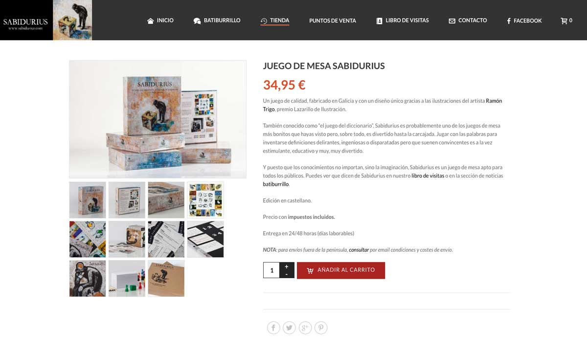 eduardo armada - diseño web tienda online - juego de mesa sabidurius