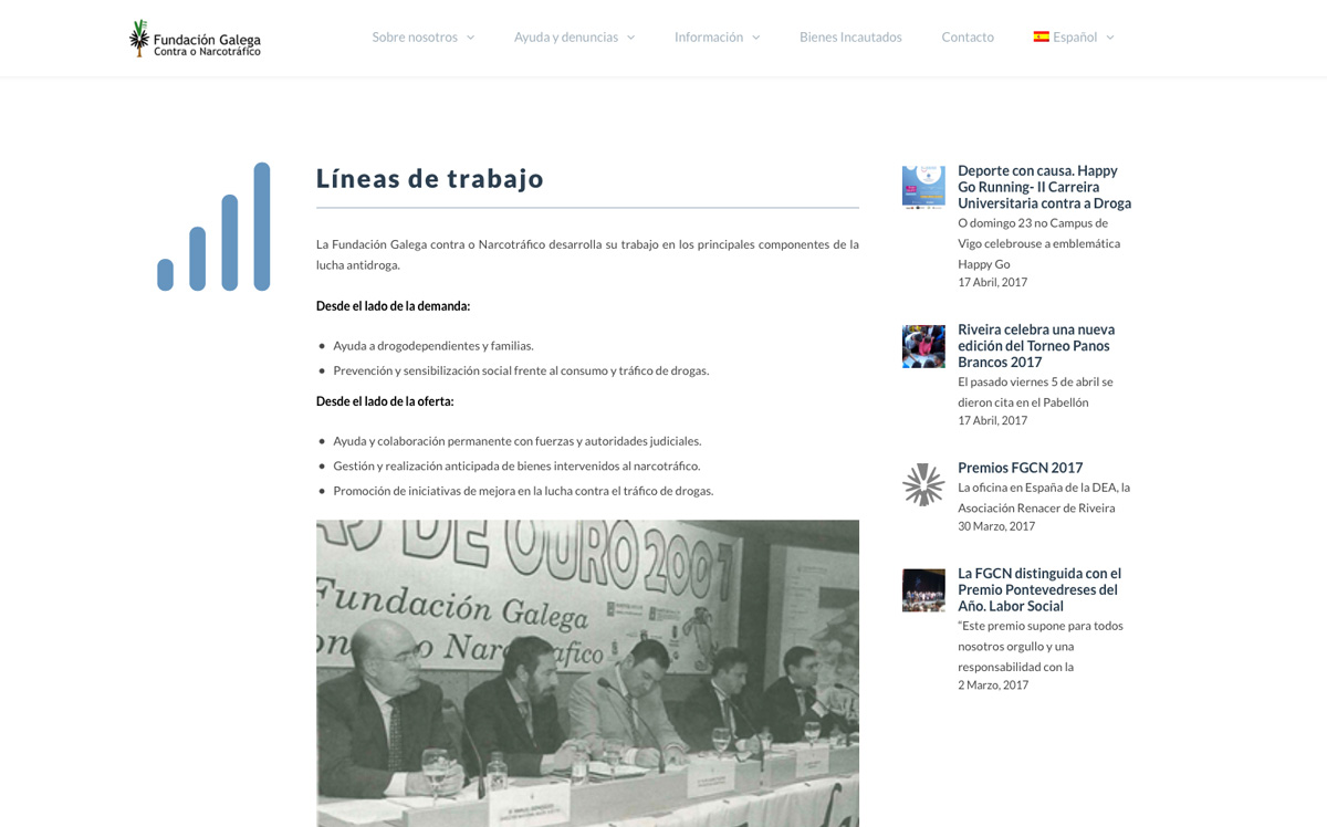 Eduardo Armada Diseño Web - Fundación Galega Contra o Narcotráfico